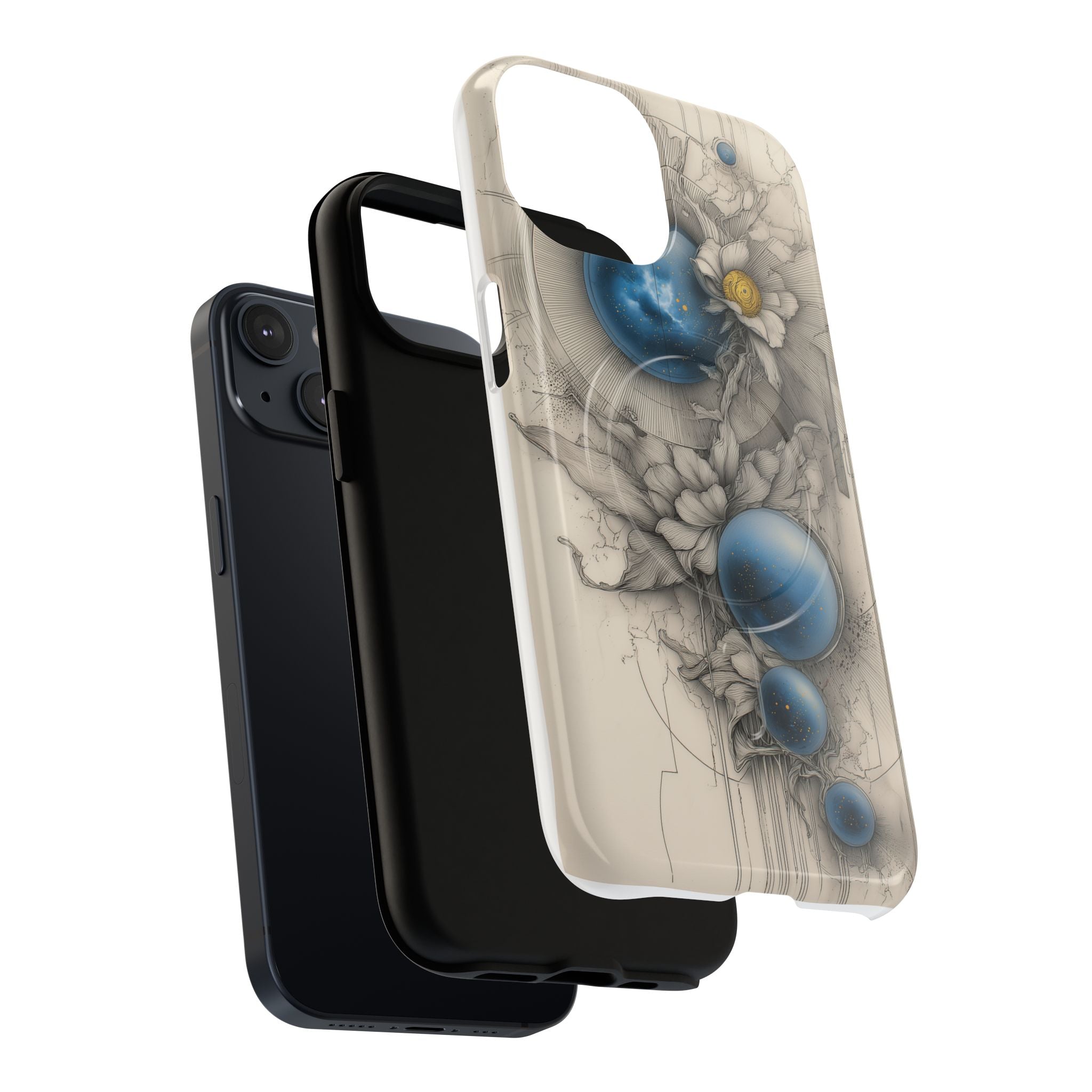 Galaxtia: Orbital Bloom – Tough magnetic iPhone Case