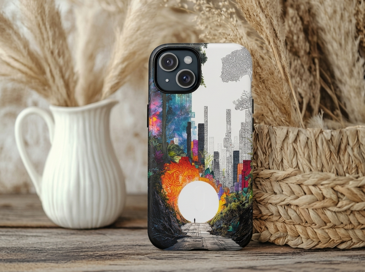 Between Worlds: Dividing Realities – Magnetic Tough iPhone Case