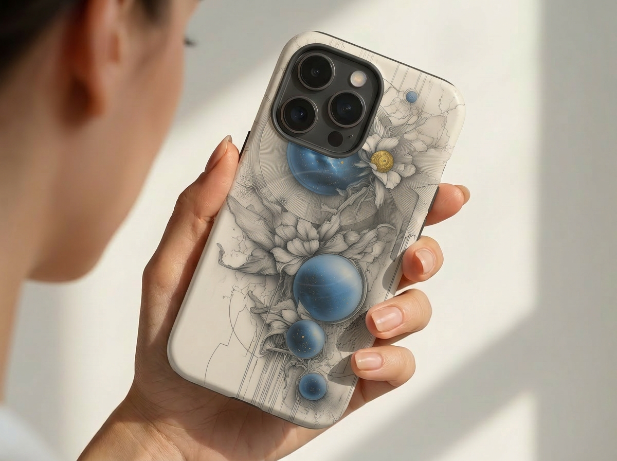 Galaxtia: Orbital Bloom – Tough magnetic iPhone Case