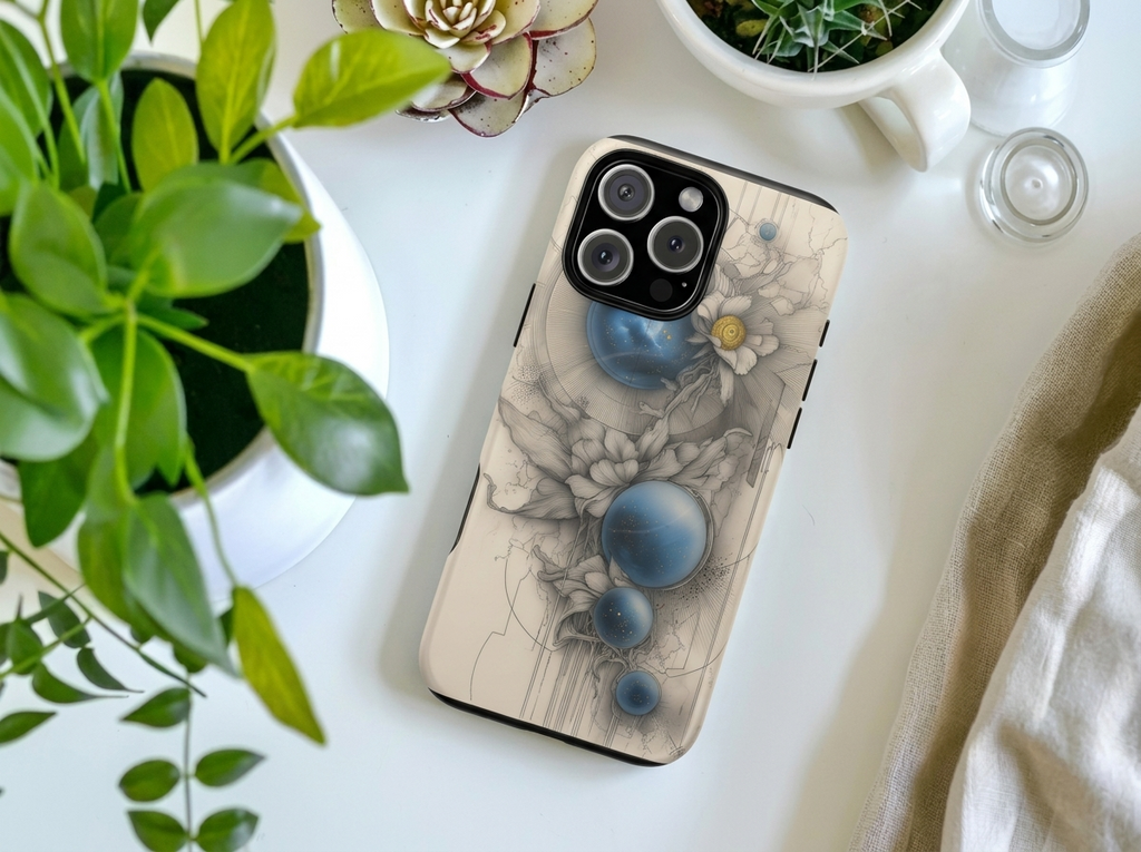 Galaxtia: Orbital Bloom – Tough magnetic iPhone Case
